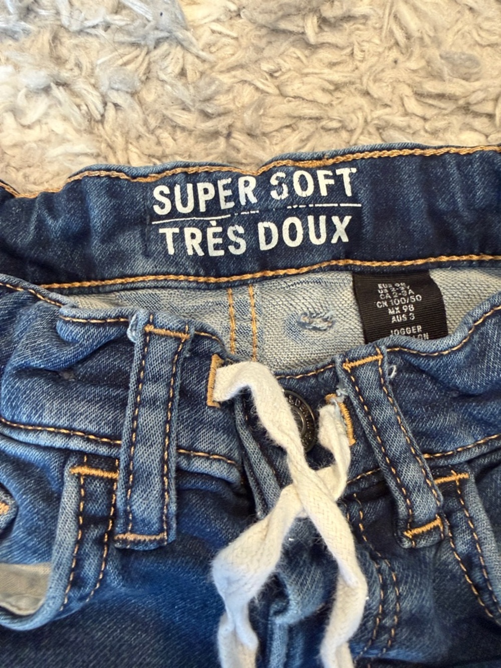 Super Soft Blue Boys Jogger Jeans